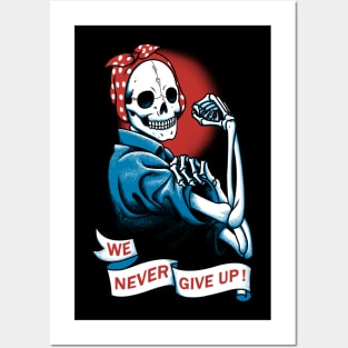 Never give up Posters and Art